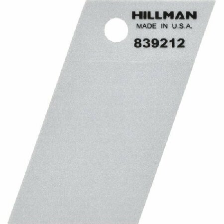 HILLMAN Angle-Cut Symbol, Character: Space, 1-1/2 in H Character, Black Character, Silver Background, Mylar 839212